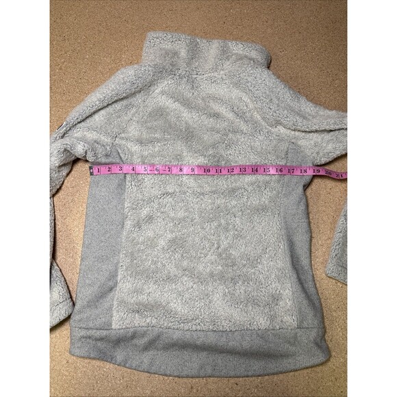 Womens Vintage North Face Grey Deep Pile Outdoor Fleece Jacket Medium E1 - Picture 6 of 7